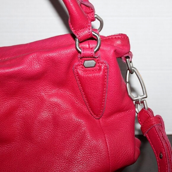 Liebeskind Berlin Leather Shoulder Bag - Pink/Red- Crossbody Strap - Picture 2 of 11